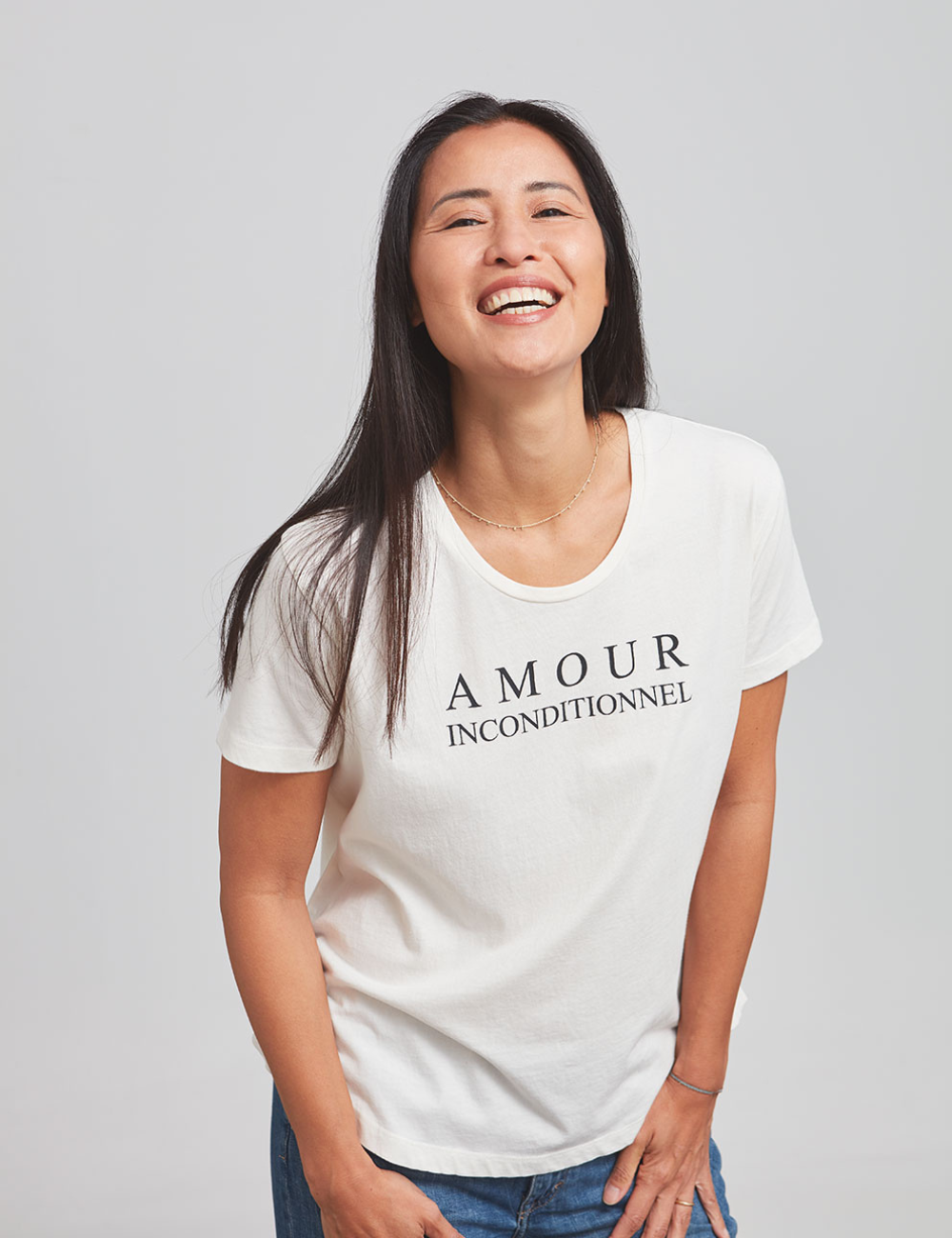 Camiseta Amour Inconditionnel algodón orgánico