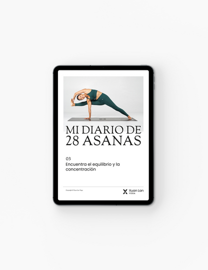 Ebook Mi diario de 28 asanas “Encuentra el equilibrio y la concentración”