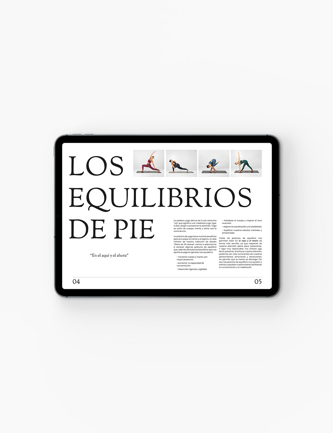 Ebook Mi diario de 28 asanas “Encuentra el equilibrio y la concentración”