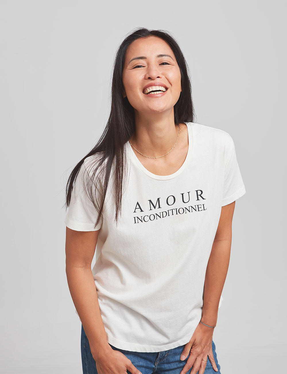 Camiseta Amour Inconditionnel algodón orgánico